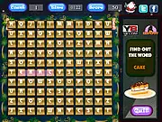 Screenshot of the free online Christmas Word Hunt game at PlayArcadeHub, showing a letter grid and a festive image to guess.