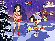 Sweet Santa Bratz dress up game, Bratz girl wearing a red and white Santa outfit, girl choosing Christmas dresses and accessories