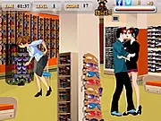 Play Kissing Shoppers free online stealth game in a busy mall, help the couple kiss without being seen