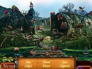 Detective Files 3 Strange New World game screenshot showing a mysterious, alien-looking environment with main character Joe Moon, free online adventure game