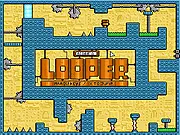 Looper Stencyl game screen showing a character dodging spikes on a minimalist platforming level. Play Looper Online.