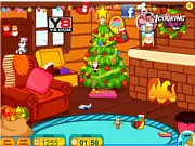 Clean Up For Santa Claus free online Christmas game, timed house cleaning challenge.