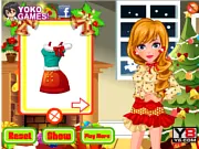 Screenshot of Facial Miss Santa free online game showing Mrs. Claus getting a holiday themed beauty makeover and facial treatment