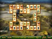 Jurassic Period Mahjong free online tile matching game featuring dinosaur icons