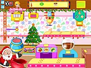 Free Baking with Santa online Christmas game - bake festive cookies and treats in Santa's factory