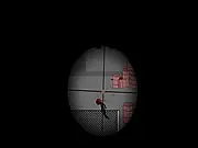 Screenshot of Sneaky Sniper 3 stickman game aiming a sniper rifle at a target from a distance | Play Free Online