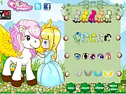 My Unicorn free online dress up game featuring a princess and her magical unicorn