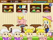 Sunny Side Pets free online management game – Run a pet care business, washing and scrubbing child animals