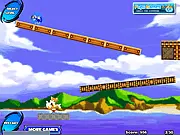 Sonic Rolling Ball game screen showing Sonic trapped in a bubble rolling toward Tails on a puzzle platform