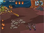 Defend Your Nuts 2 free online tower defense game, Mr. Squirrel defending nuts with weapons, defense game on PlayArcadeHub