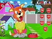 Free online dress-up game Dress Up My Cute Dog, styling a pet dog with various clothes and accessories