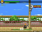 Anime Warriors 2 fighting game screenshot, play free anime beat 'em up online, action hero combat on PlayArcadeHub