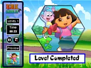 Dora Puzzle Game free online game. A timed jigsaw puzzle featuring the character Dora the Explorer, played on PlayArcadeHub.