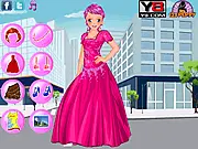 Screenshot from the City Beauty Dress Up free online game, featuring a model ready to be styled with trendy clothes and accessories.