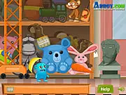 Jul'z Getaway free online point and click adventure game, helping the outer space creature Jul escape from a toy shop, escape puzzle games on PlayArcadeHub