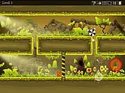 Quantum online free physics puzzle game launching a sticky wheel through a curved labyrinth