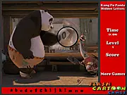 Kung Fu Panda Hidden Letters free online game, find letters in pictures, spot the difference game on PlayArcadeHub
