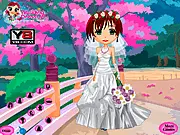 Anime Bride free online dress up game, style anime wedding gowns and accessories on PlayArcadeHub