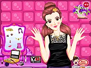 Diamond Girl dress up game, play free online fashion game, sparkling diamond jewelry and manicure