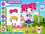 Little Lea Loopsy doll in a colorful dress-up game, surrounded by clothes, accessories, and loopy hairstyles. Play Loopsy Land Dolls free online.