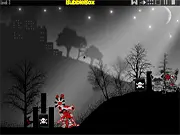 Playing Blood Raccoons online, free physics puzzle game destroying raccoons with explosions