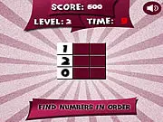Screenshot of the Number Memory Challenge game interface showing a flashing sequence of numbers on PlayArcadeHub