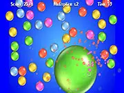 The Orbis60 game screen showing multiple glowing orbs in various stages of growth with a 60-second countdown timer. Play free skill game online.