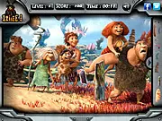 Play The Croods Hidden Objects free online game on PlayArcadeHub, finding items in prehistoric scenes