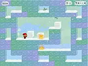 Frost free online puzzle game, ice block creation and melting game, play Frost to put out fires, challenging elemental puzzle on PlayArcadeHub