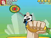 The Elemonator free online shooting game where you hit colored targets to dunk recruitment consultants into a custard pool with sharks and crocodiles.
