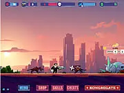 Central Alien Agency game screenshot showing an agent shooting aliens with weapon upgrades