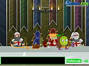 Kiwi Hood free online adventure game. A kiwi hero fighting an arrogant king to free all the fruits from the evil emperor on PlayArcadeHub.