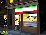 The character Cooper standing on a platform in the puzzle adventure game Ray and Cooper Online
