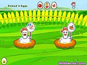 Pick My Eggs free online matching game where you quickly match the signs held by chickens to the objects inside the eggs.