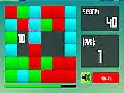 Gameplay screenshot of Another Pair of Blocks, a puzzle game showing various colored blocks on a grid with two same-colored blocks being joined.
