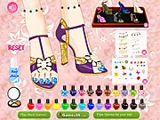 Stylish Pedicure 2 online game screenshot, painting toenails and choosing sandals, free nail art and fashion game