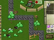 Joe War free online tower defense game, stopping the sheep invasion, strategic placement of defensive towers and units, play Joe War on PlayArcadeHub