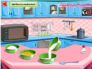Lemon Cake Cooking free online baking game, decorating a moist lemon pound cake with tangy lemon glaze and lemon zest