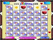 Gameplay screenshot of Pair Up Flowers, a memory game showing a grid of boxes with two matching flowers uncovered.
