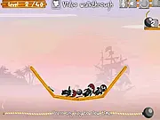 Play Boom Pirates online free game - place bombs to send the pirate characters flying off the screen in the physics puzzle