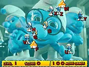 Smurf Typing free online educational game screenshot on PlayArcadeHub