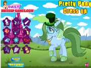 Pretty Pony Dress Up online game featuring a beautifully styled pony with colorful wings and accessories