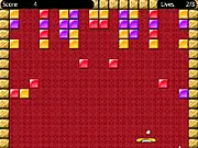 Chime Breaker free online block breaking game screenshot showing a paddle, bouncing ball, and rows of colorful, chiming blocks