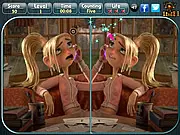 Screenshot from ParaNorman Spot the Difference showing two side-by-side scenes from the movie with subtle changes that players must identify to earn points. Play free online puzzle game.