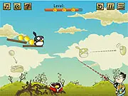 Tommy Vs Birds free online puzzle game, shooting blocks to collect coins, physics game