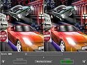 Racing Car Five Differences free online spot the difference puzzle game with a time limit