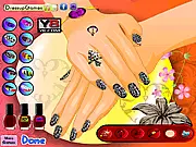 Emo Nail Fashion free online nail art game, create bold emo style manicures with dark polish and accessories
