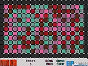 Screenshot of Pattern Match game board, showing colorful patterned blocks arranged on a grid
