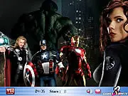 The Avengers Hidden Stars free online point and click hidden objects game with Marvel characters