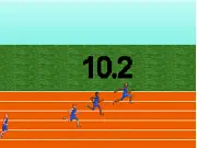 Animated image of Barack Obama running a 100-meter sprint on a track in the online game